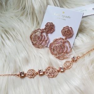 🎈SOLD🎈 Kate Spade - Crystal Rose Drop Earrings